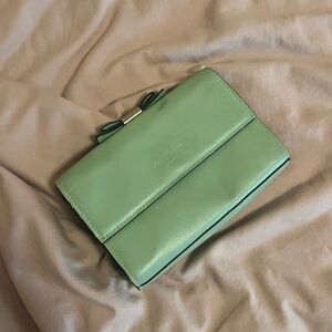 Green leather Clutch